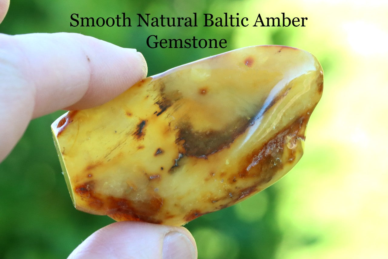 Smooth Natural Baltic Amber Gemstone