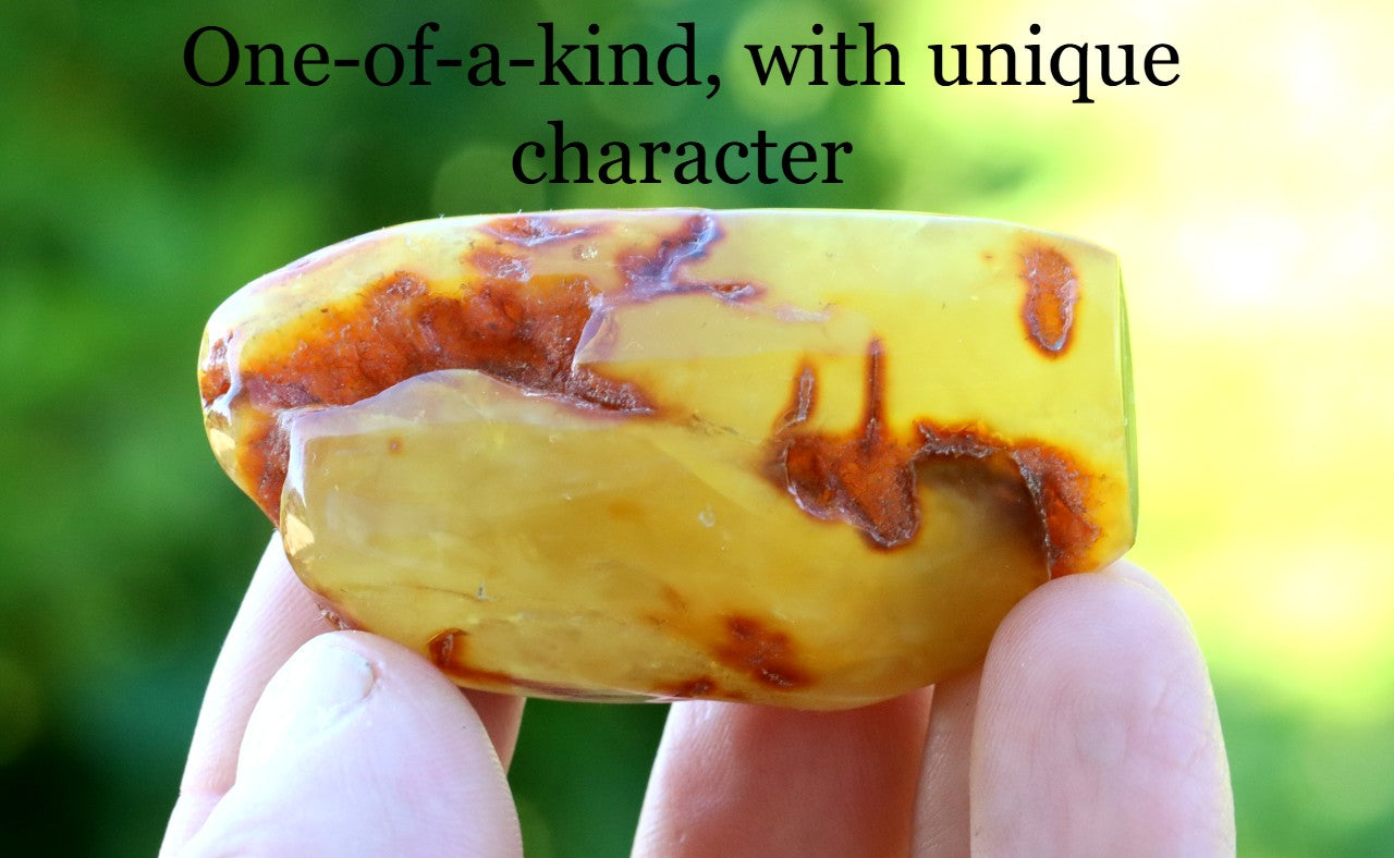 Smooth Natural Baltic Amber Gemstone