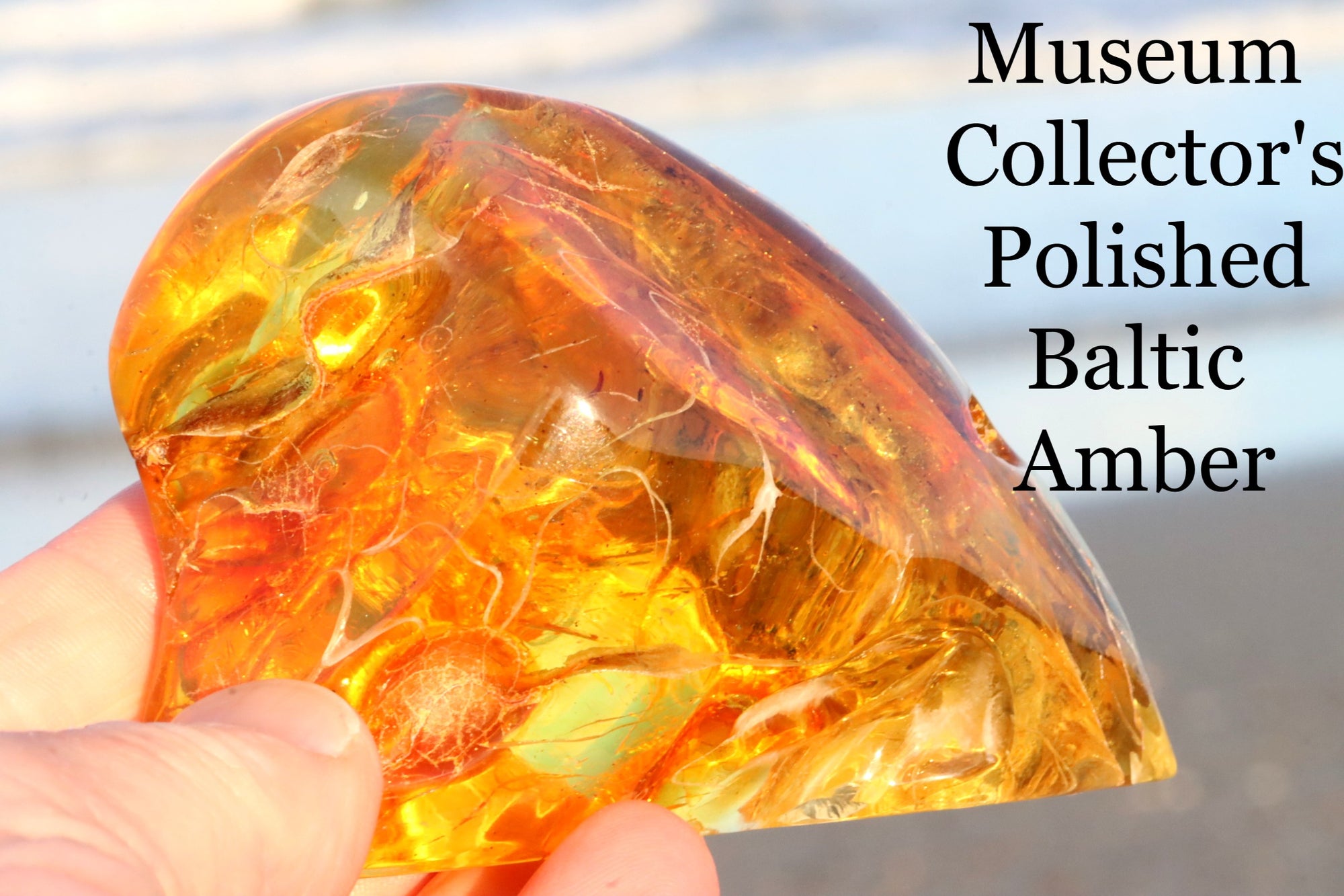 Unbelievable Large 117.9g Amber Stone Collector's Gem