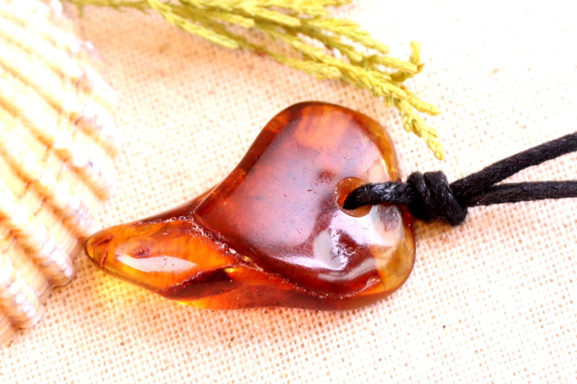 Unisex Natural Handmade Amber Amulet