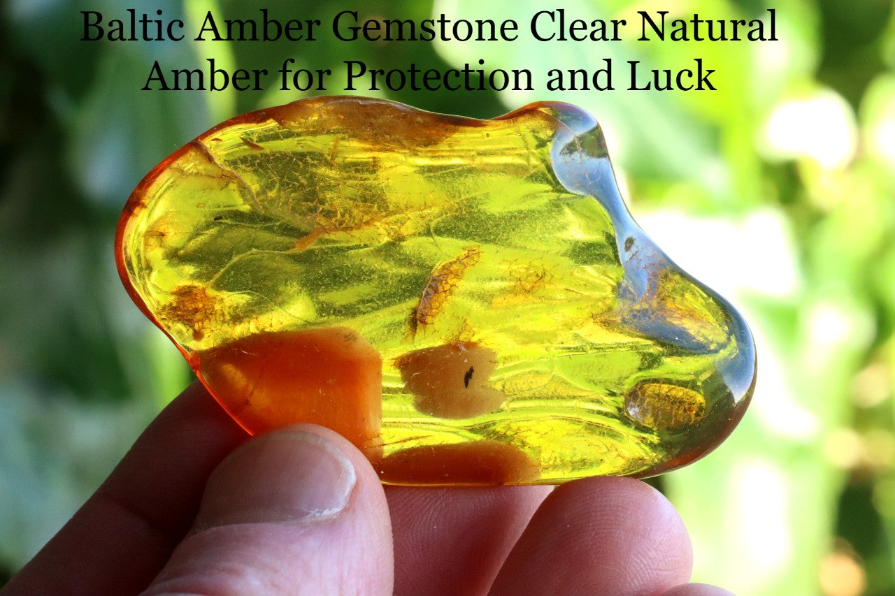 Baltic Amber Gemstone Clear Natural Amber for Protection and Luck