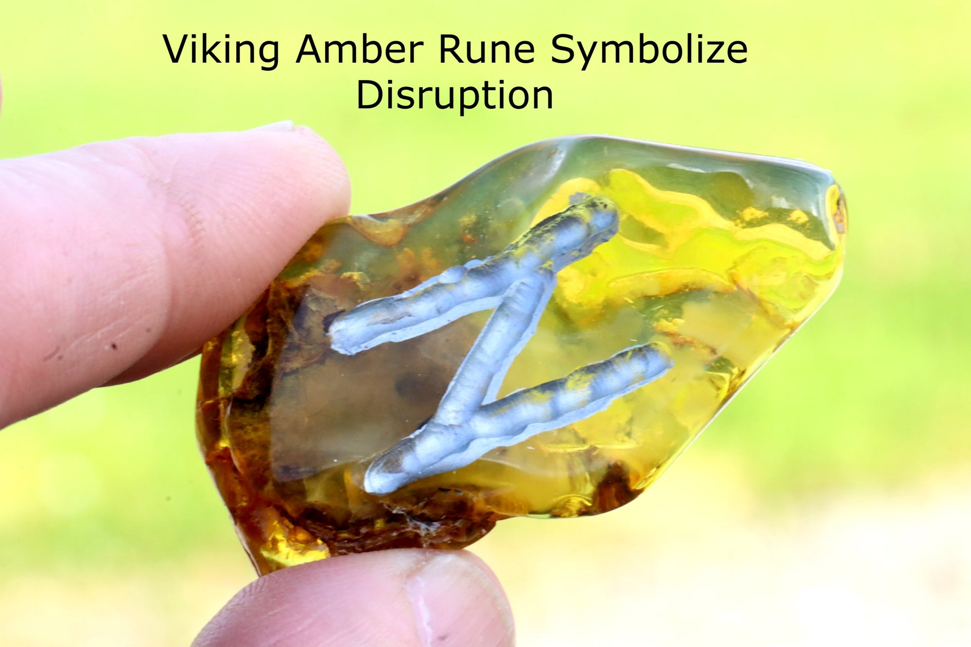Viking Amber Rune Symbolize Disruption.