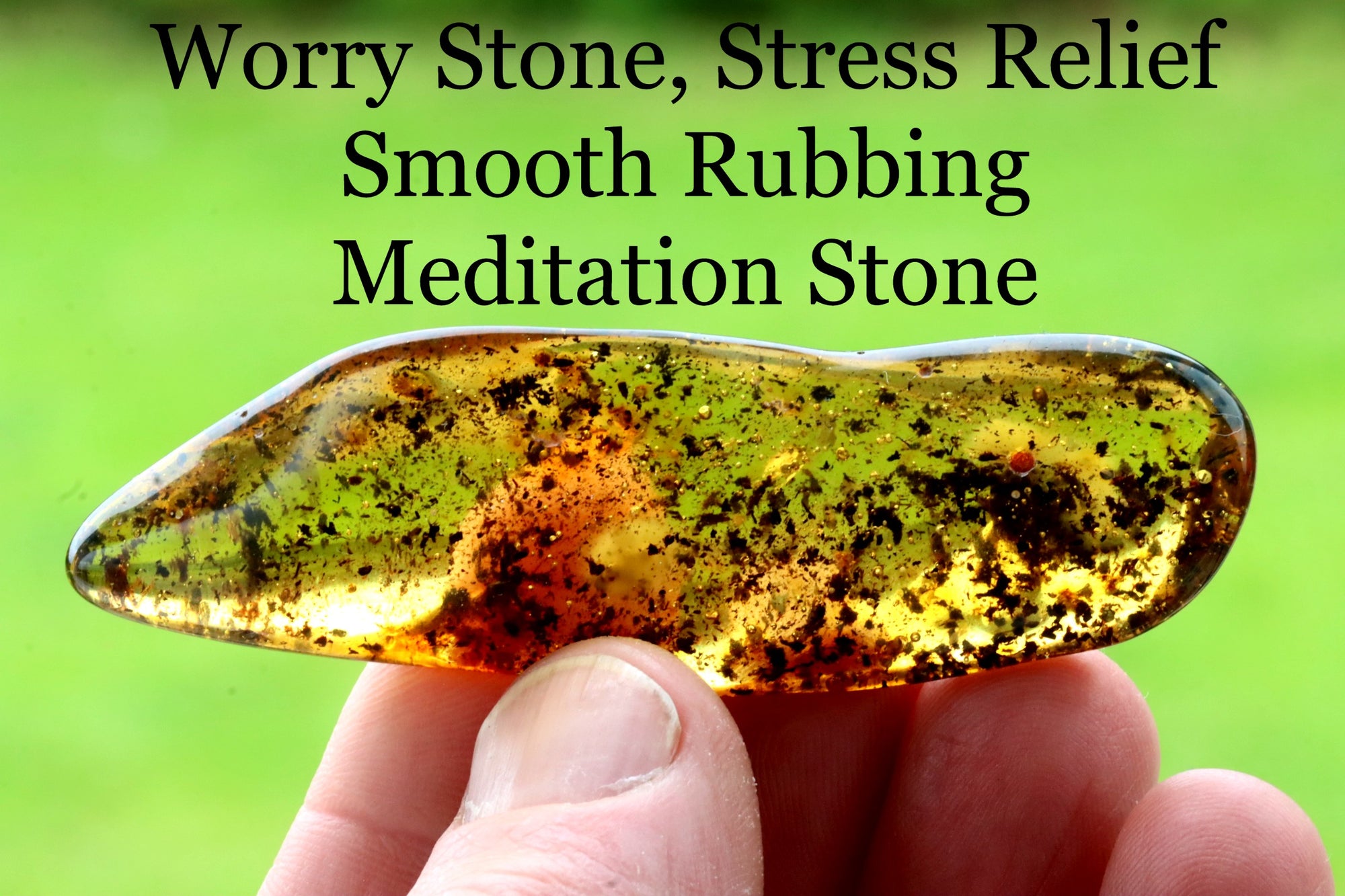 Worry Stone, Stress Relief Smooth Rubbing Meditation Stone