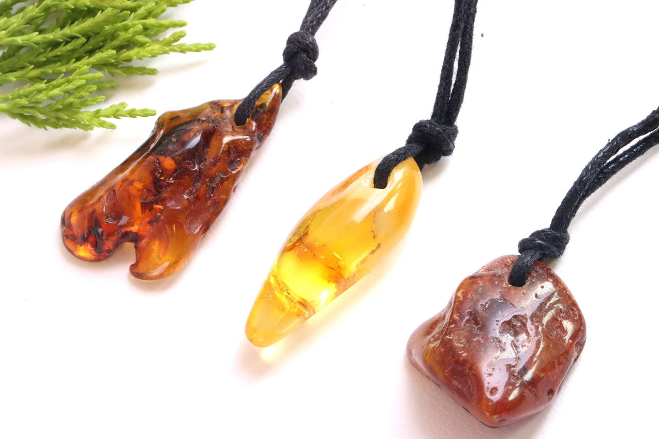 Family Gift Set – 3 Natural Baltic Amber Pendants