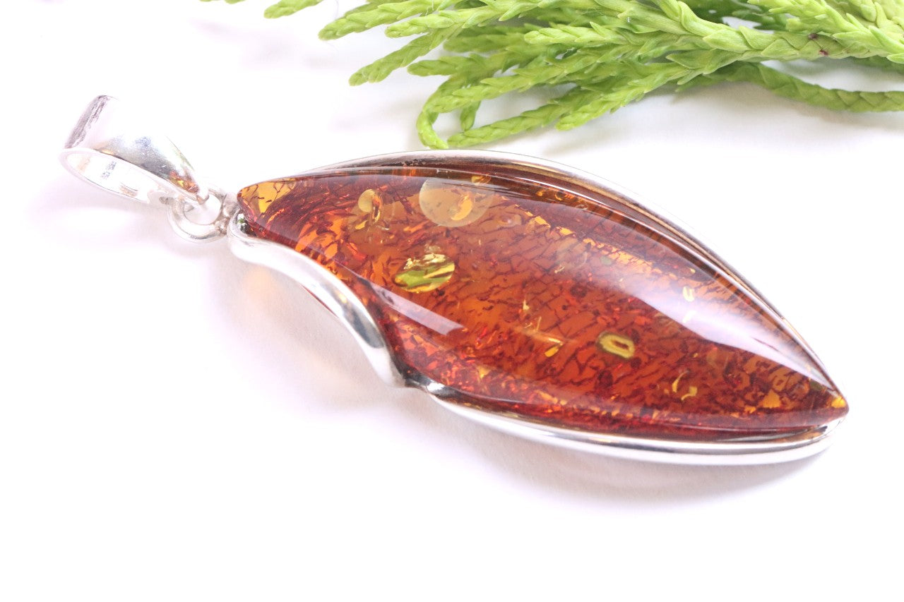 Exclusive Large Honey Baltic Amber Pendant