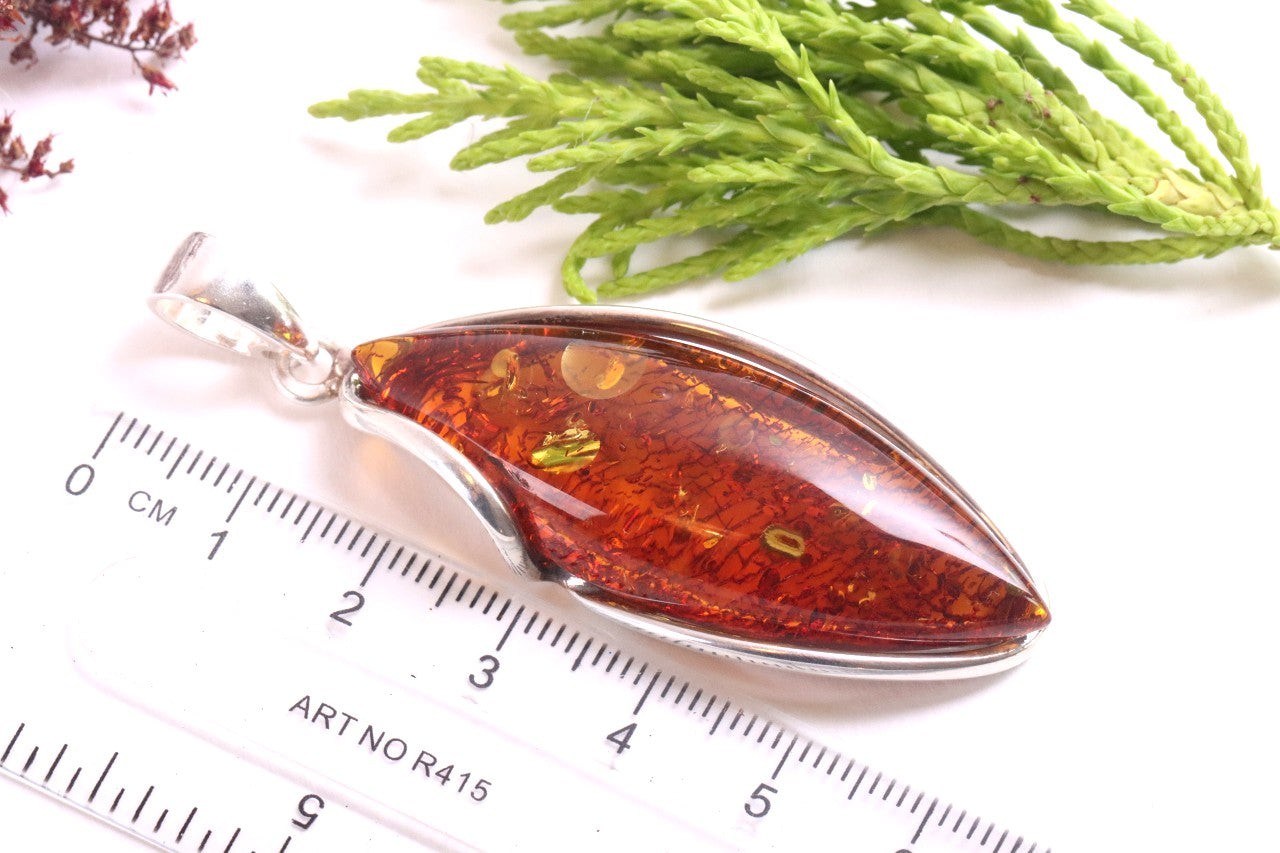 Exclusive Large Honey Baltic Amber Pendant