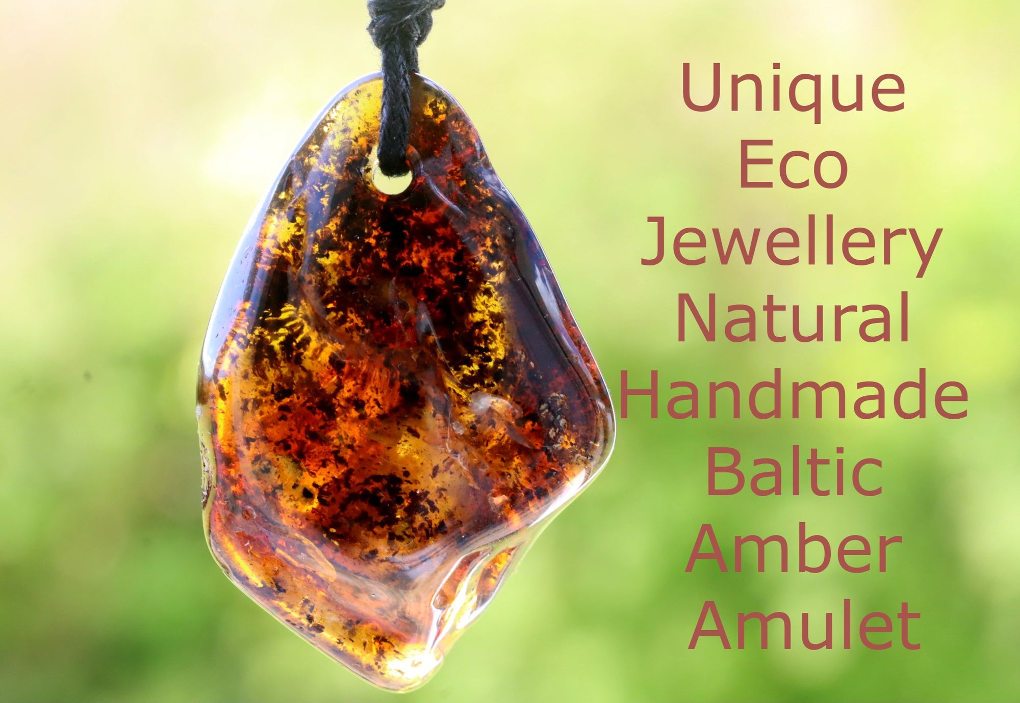 Natural Handmade Baltic Amber Amulet And Get One FREE