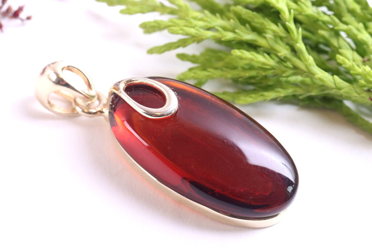 Red Amber Pendant