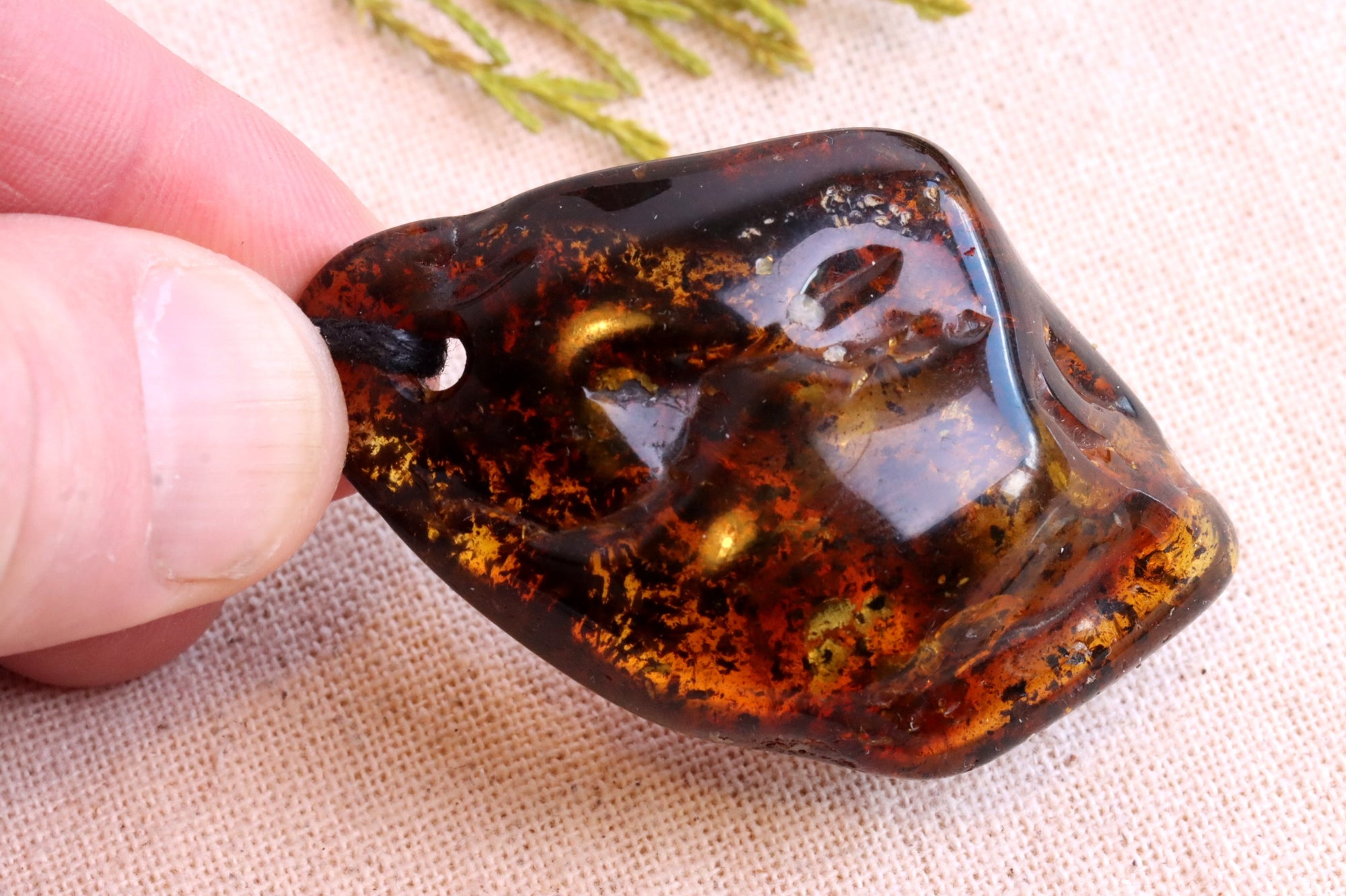 Natural Handmade Baltic Amber Amulet And Get One FREE