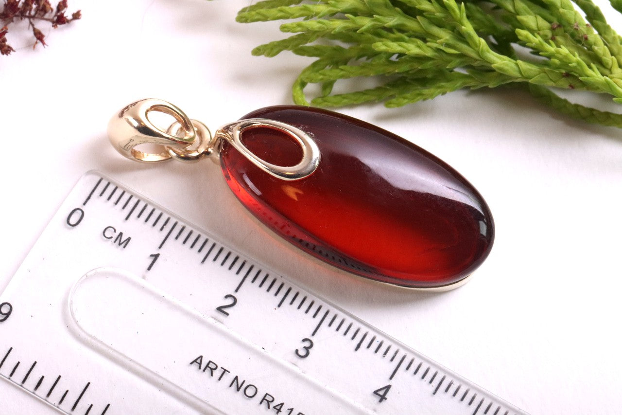 Red Amber Pendant