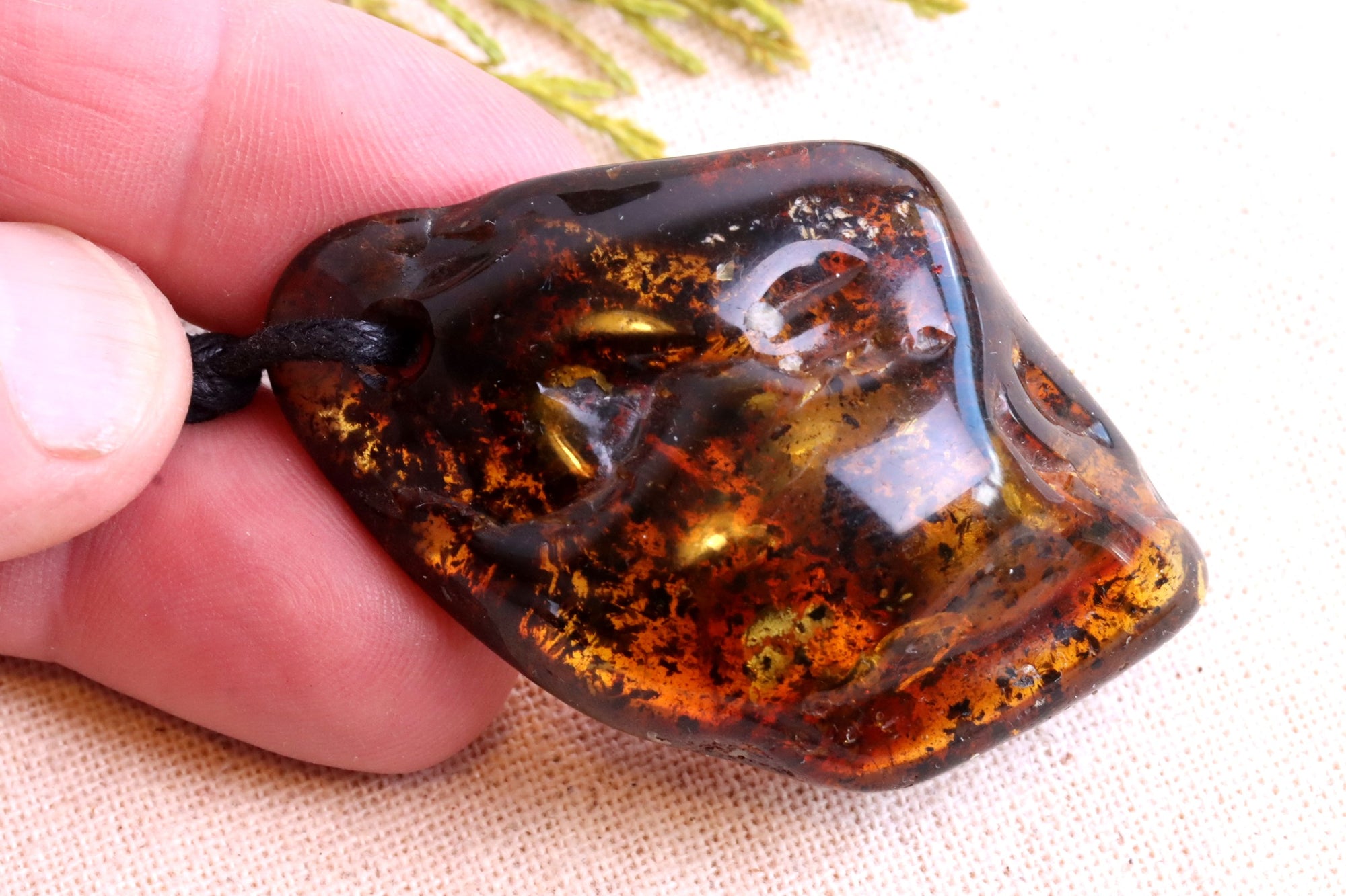 Natural Handmade Baltic Amber Amulet And Get One FREE