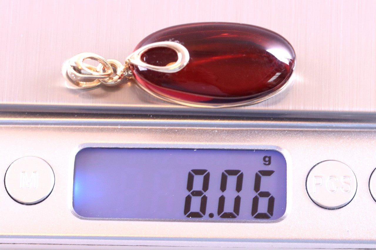 Red Amber Pendant