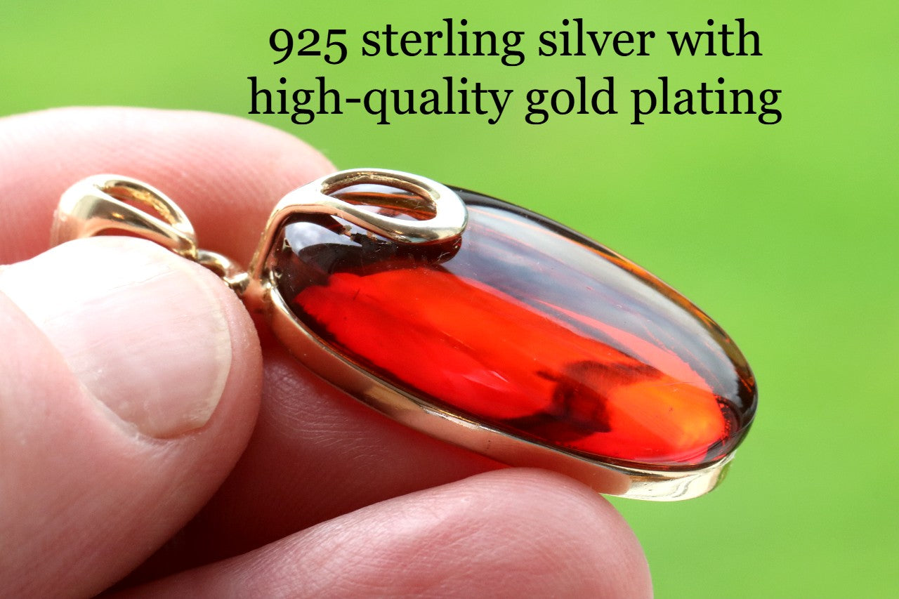 Red Amber Pendant