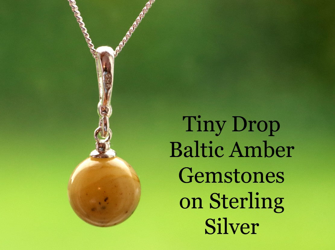 Amber Pendant and Earrings Set