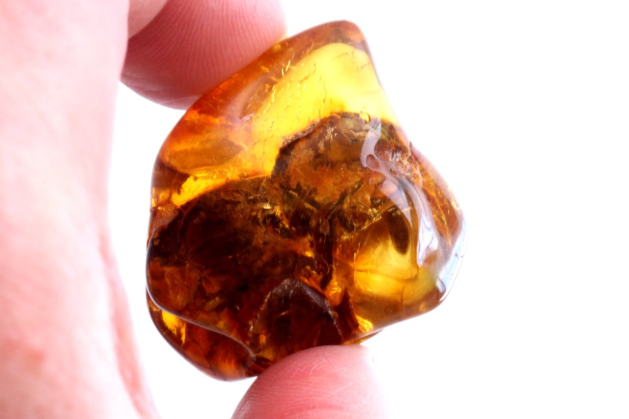 A truly radiant amber stone