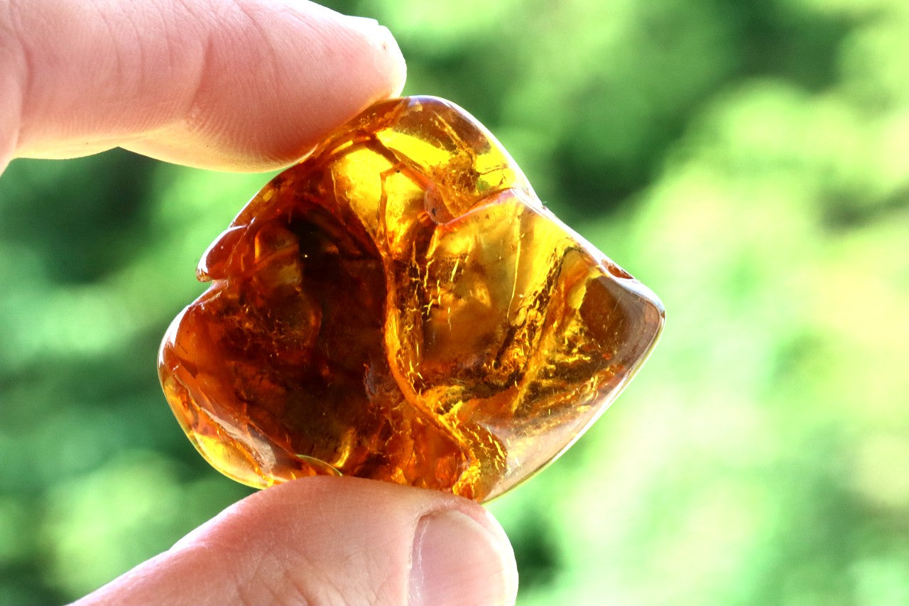 A truly radiant amber stone