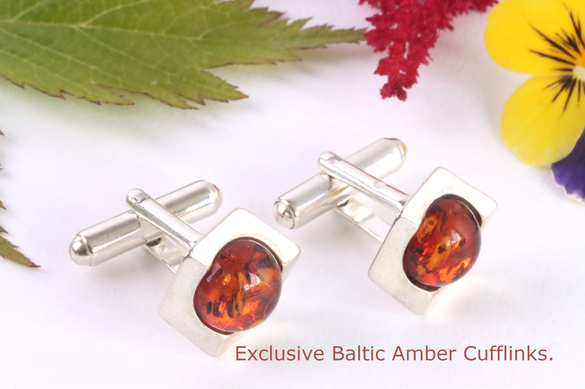 Quality Baltic Amber Cufflinks