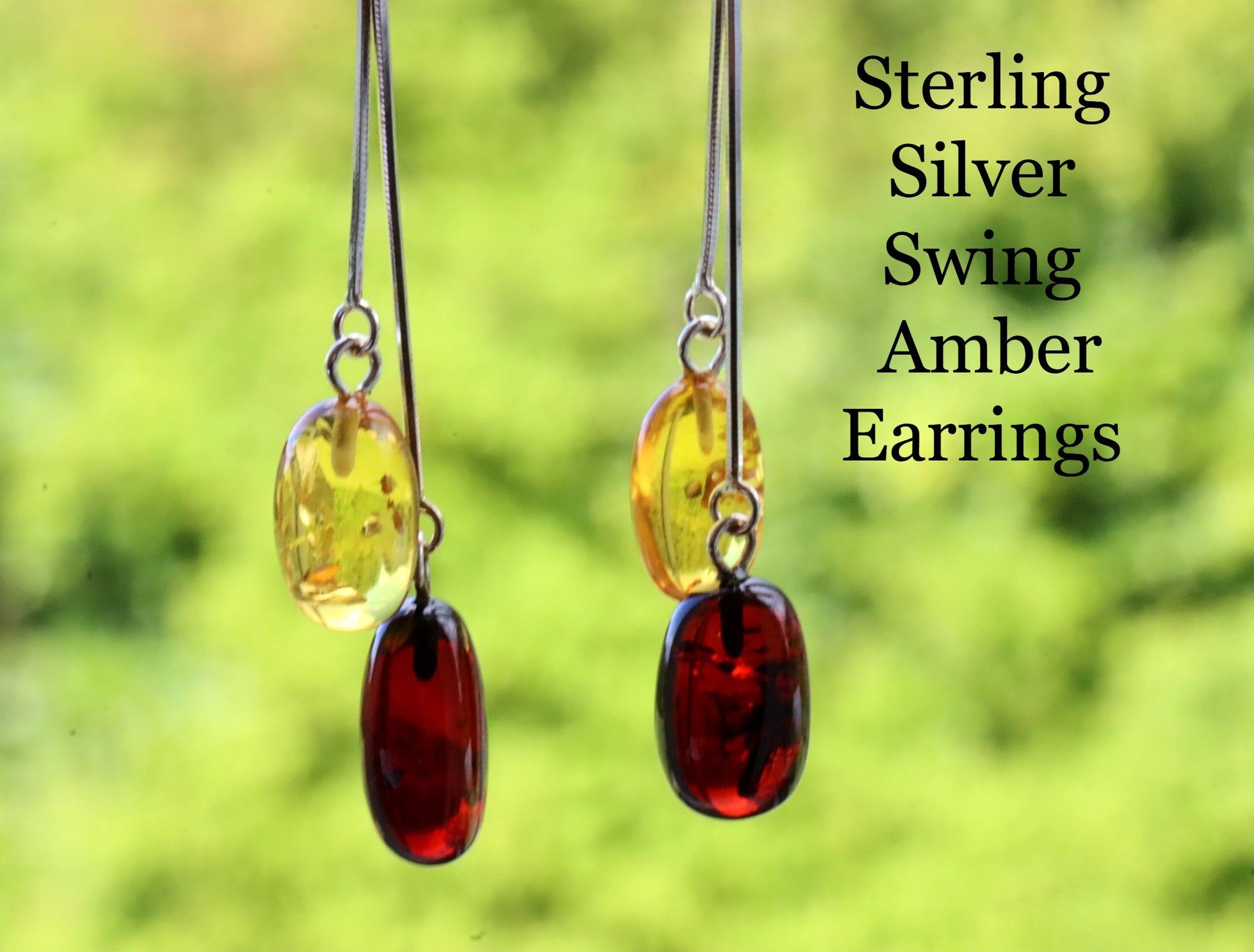 This Weeks Special Offer Dangle Amber Earrings