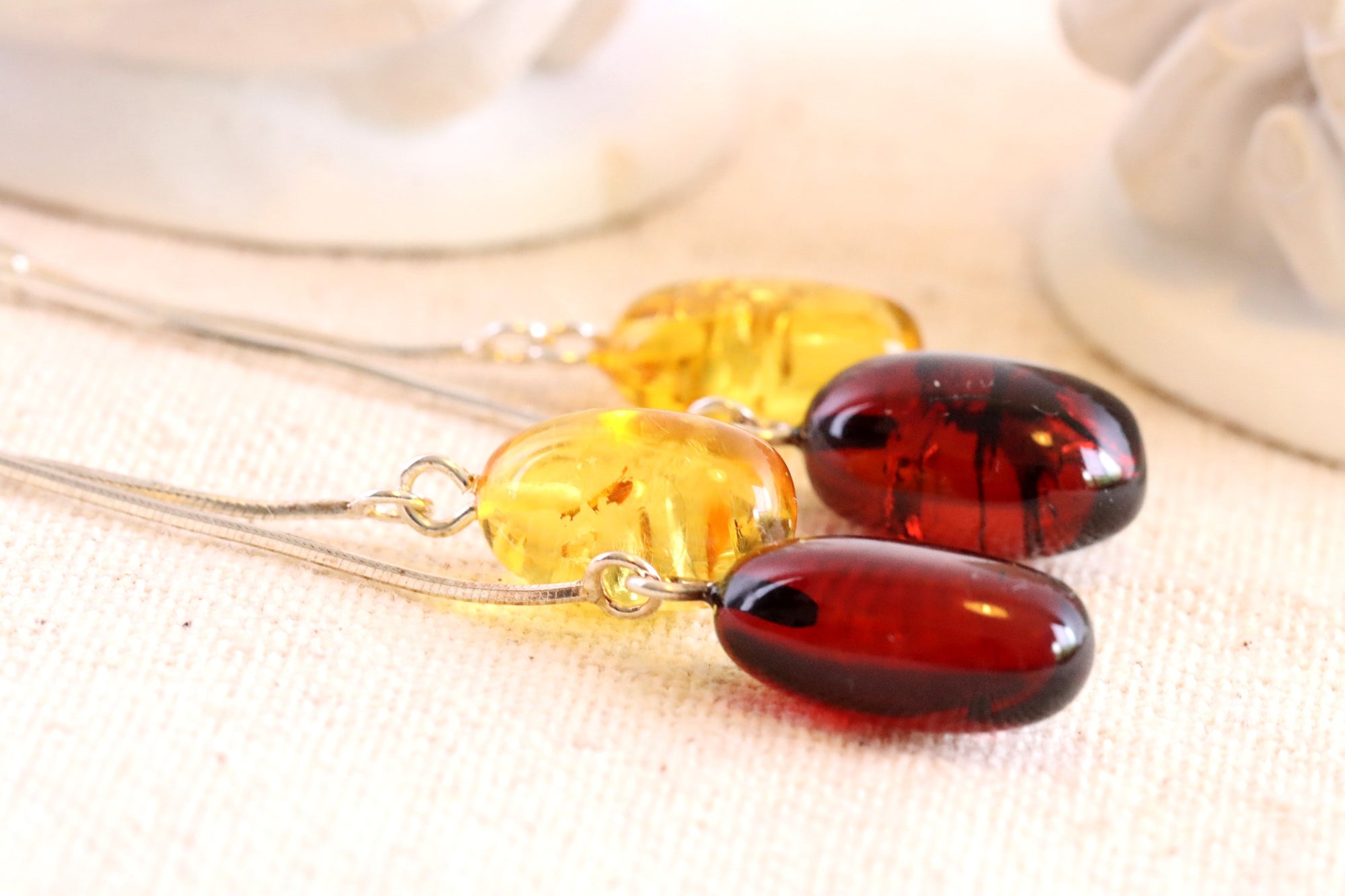 This Weeks Special Offer Dangle Amber Earrings