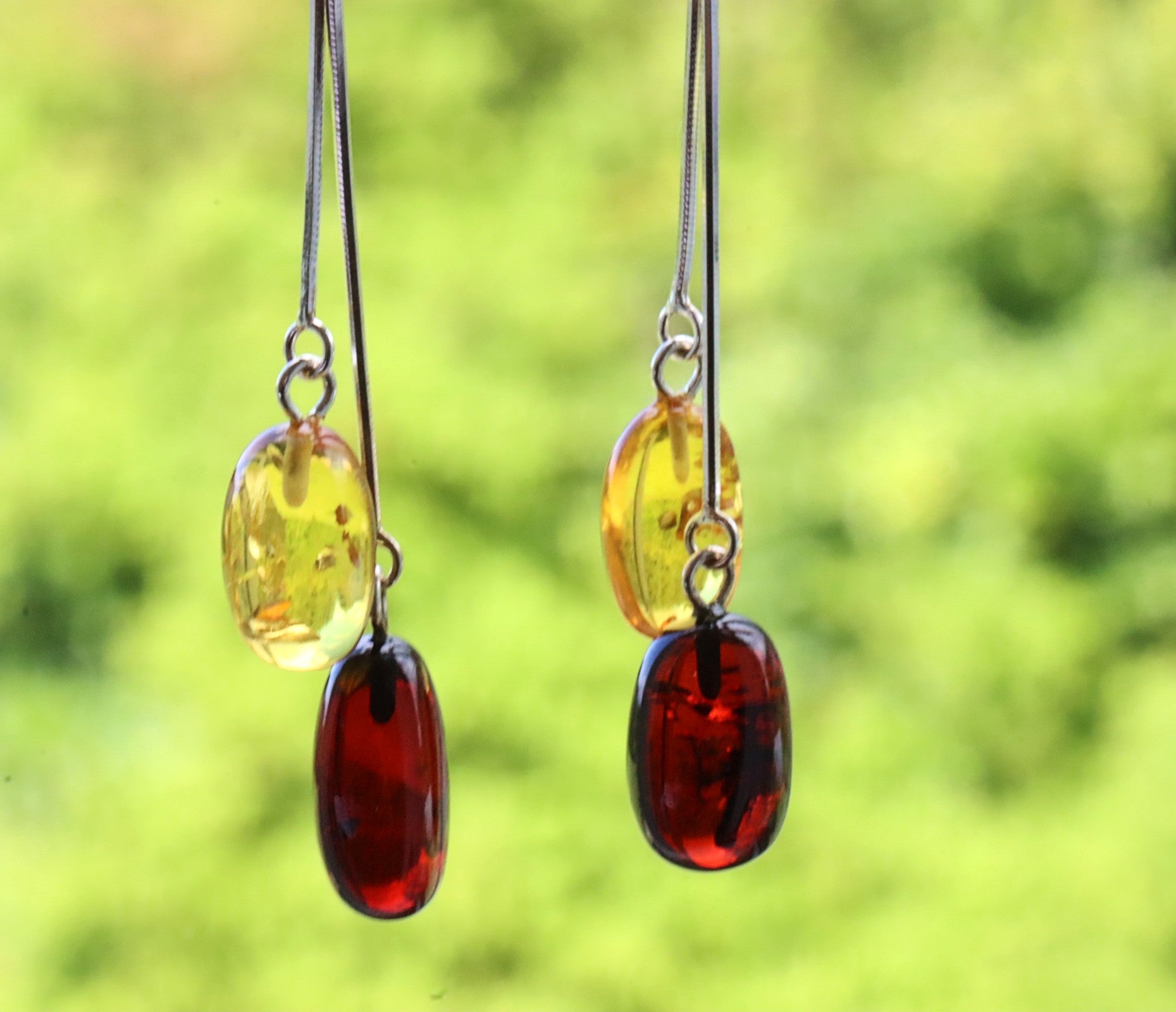 This Weeks Special Offer Dangle Amber Earrings