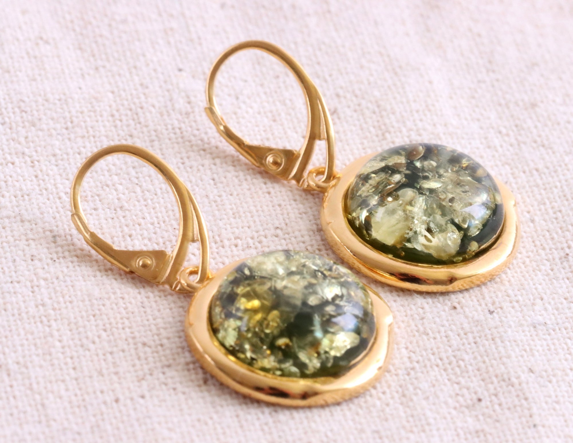 Green Gold Earrings