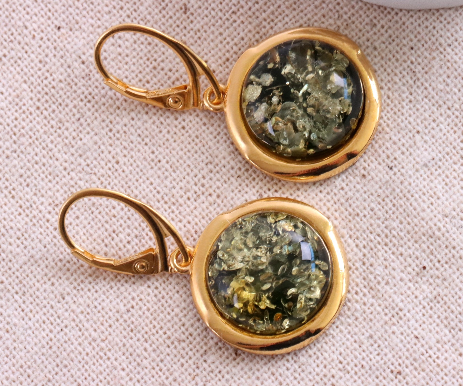 Green Gold Earrings