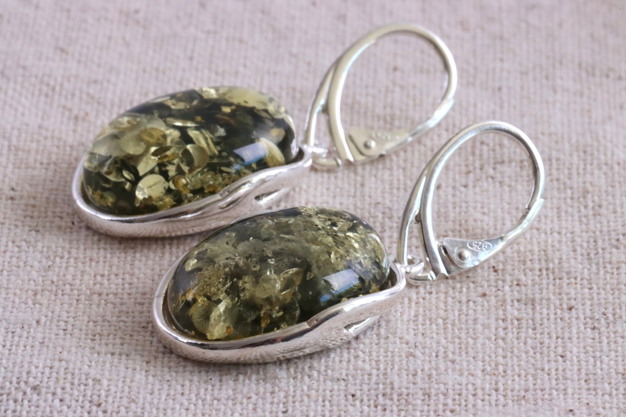 Large Green Earrings