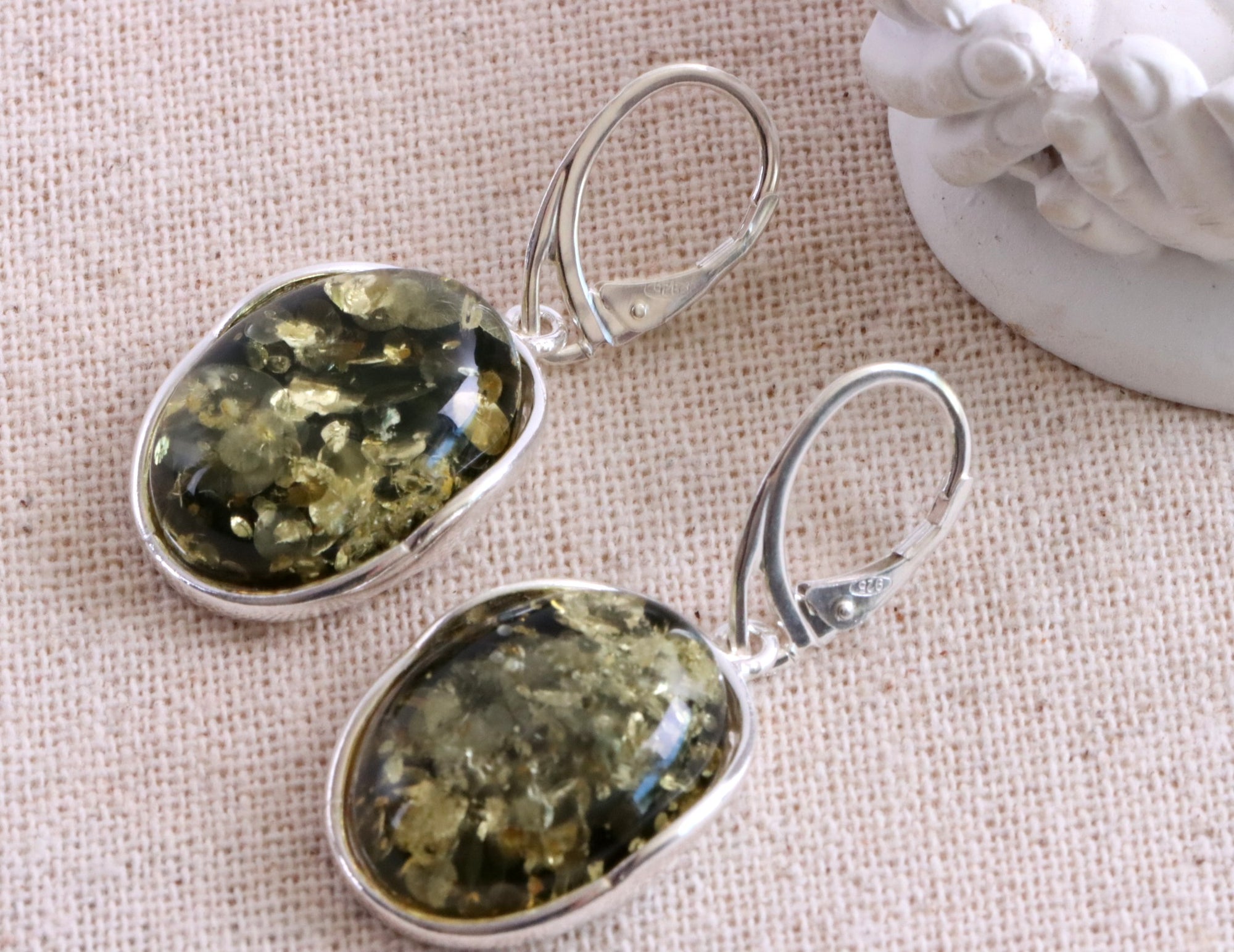 Large Green Earrings