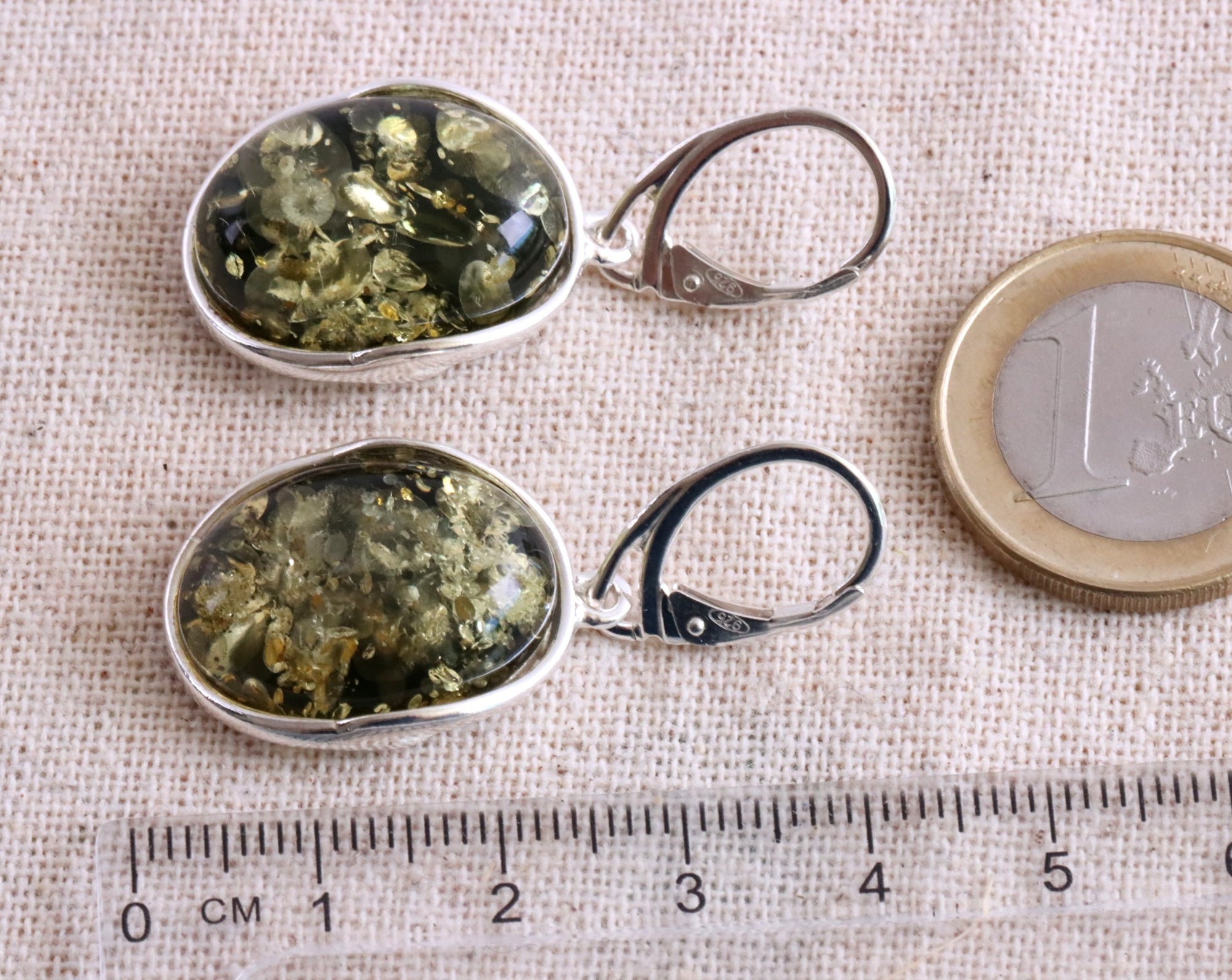 Large Green Earrings