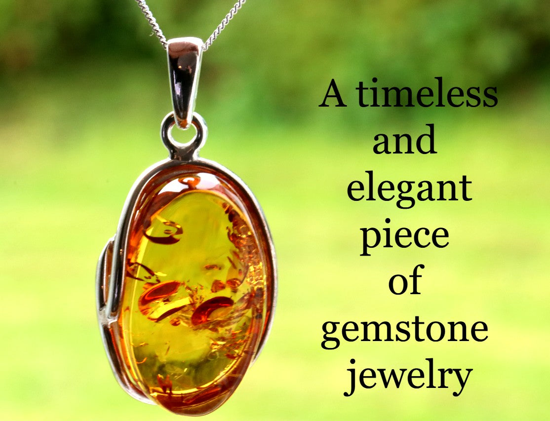 Baltic Amber Pendant on Sterling Silver