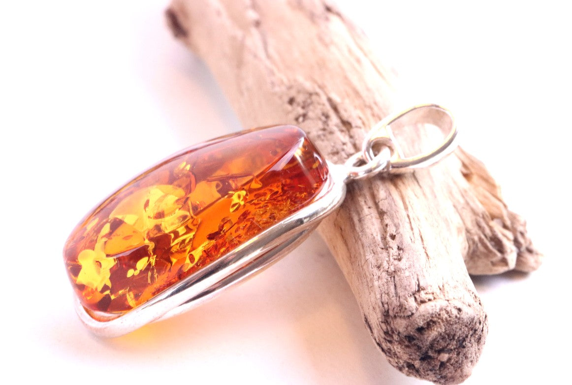 Baltic Amber Pendant on Sterling Silver