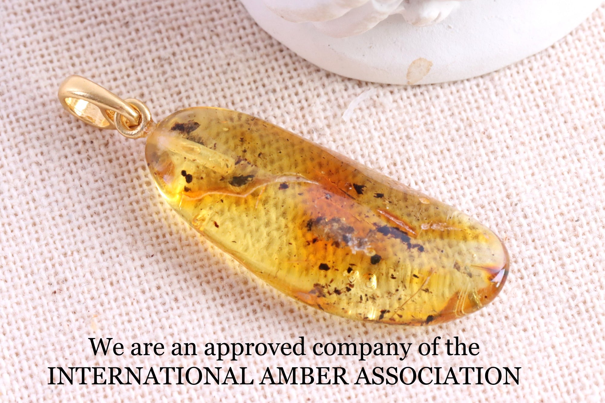 Natural Handmade Baltic Amber Pendant on 925 Gold Plated Silver