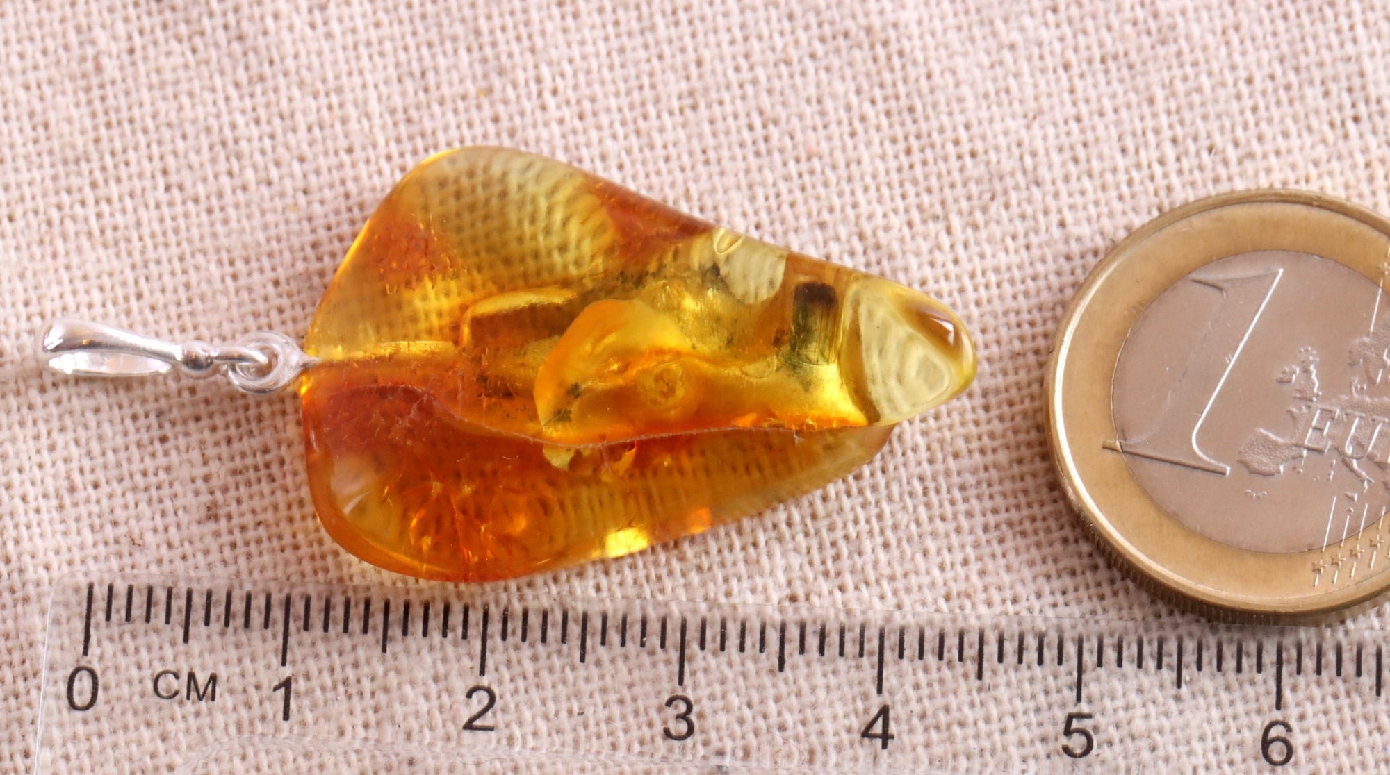 Handmade Natural Amber Gemstone Pendant