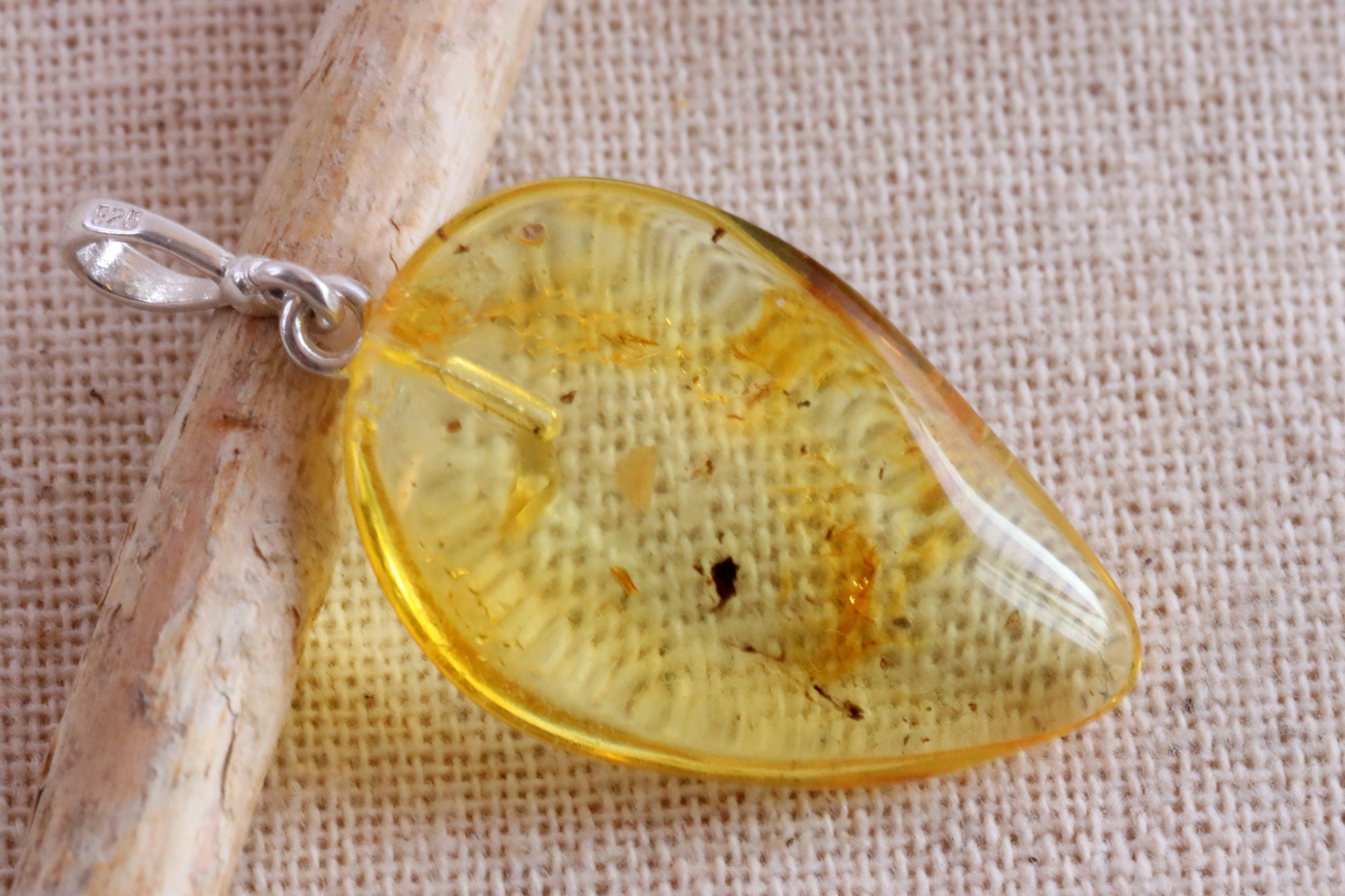 Natural Handmade Amber Gemstone Pendant