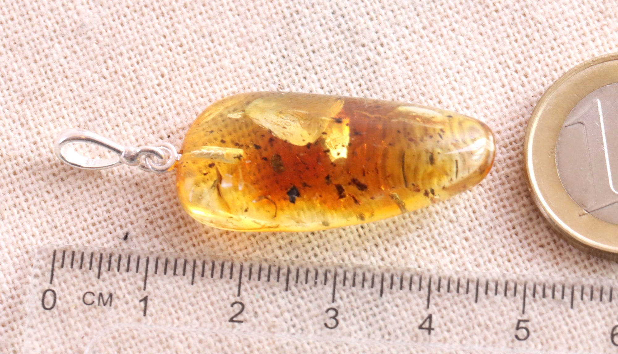 Natural Amber Gemstone Pendant