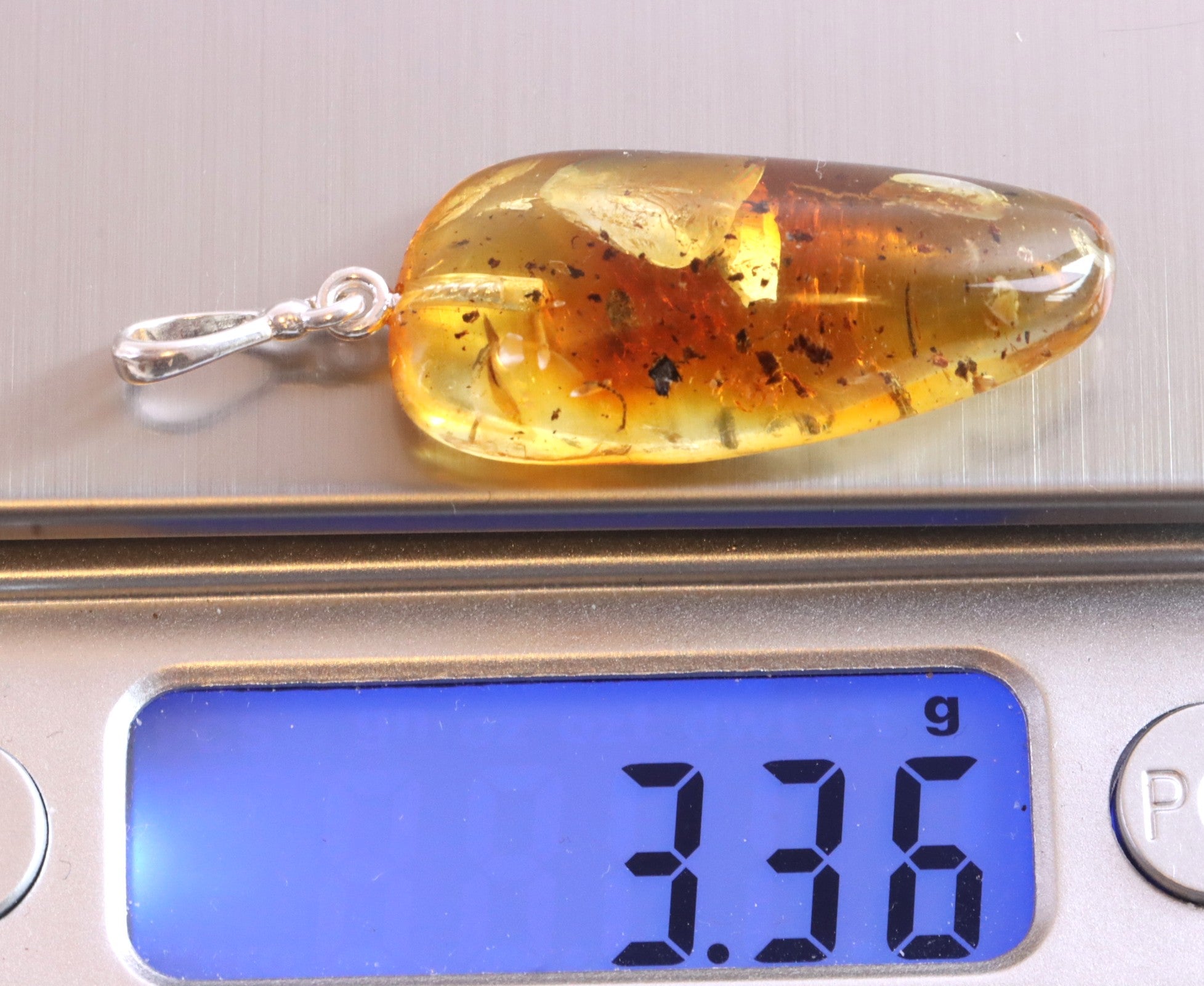 Natural Amber Gemstone Pendant