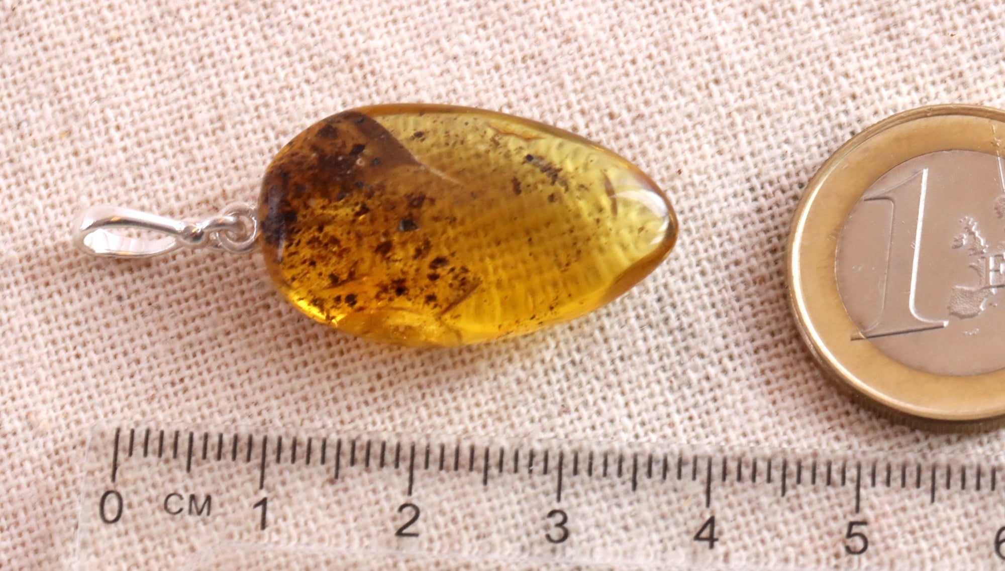 Natural Amber Gemstone Pendant