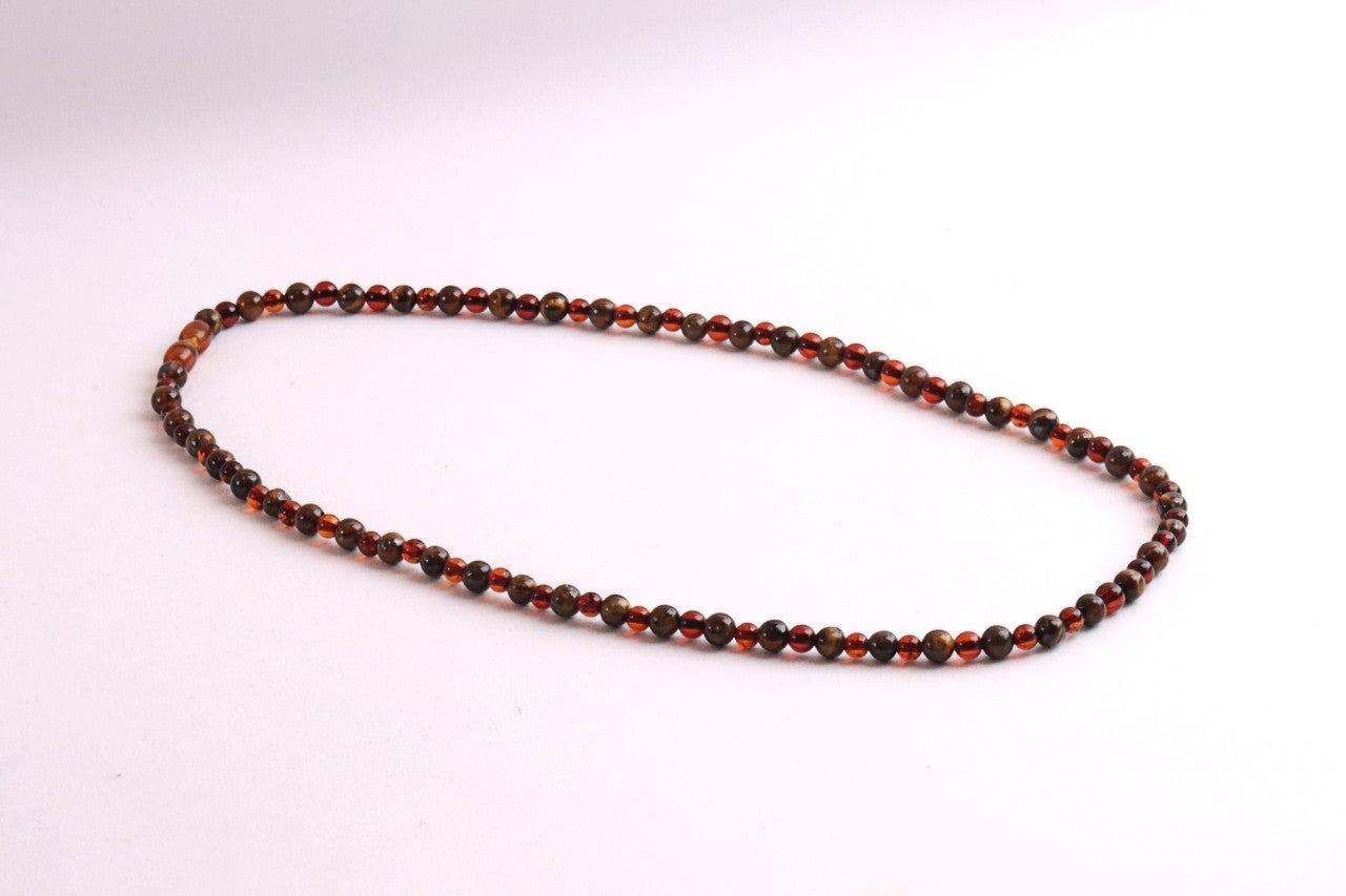 Tiger’s Eye & Baltic Amber Necklace