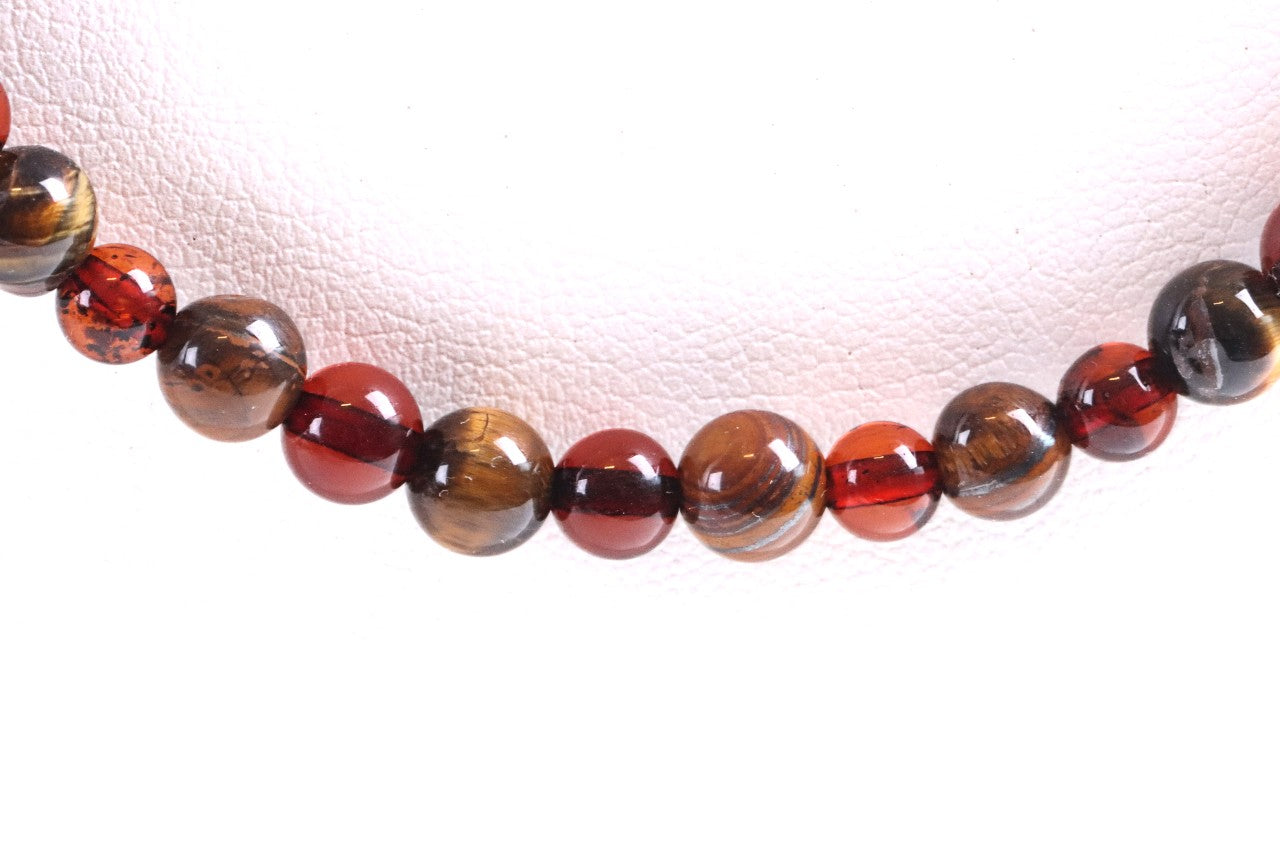 Tiger’s Eye & Baltic Amber Necklace