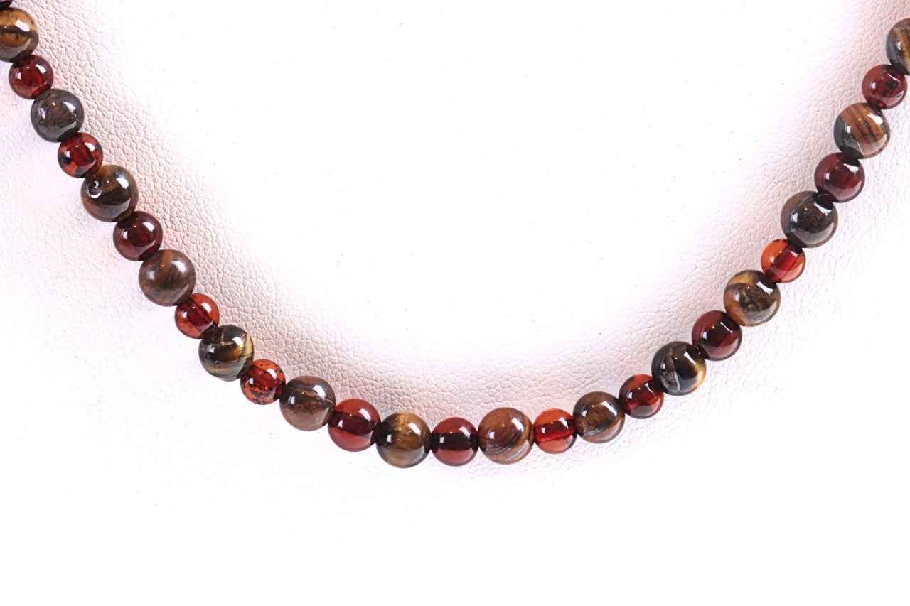 Tiger’s Eye & Baltic Amber Necklace