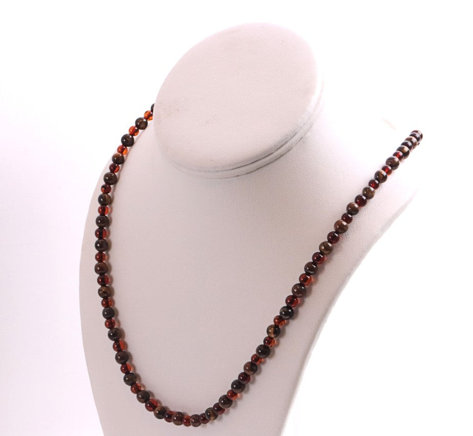 Tiger’s Eye & Baltic Amber Necklace
