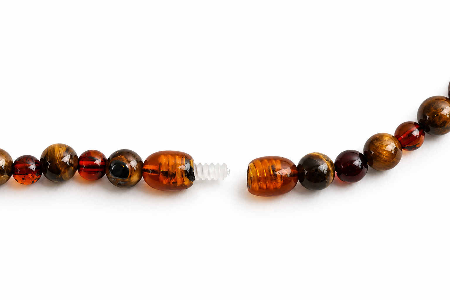 Tiger’s Eye & Baltic Amber Necklace