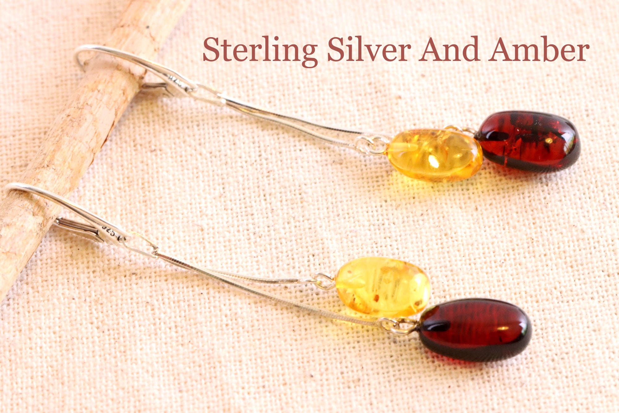 This Weeks Special Offer Dangle Amber Earrings