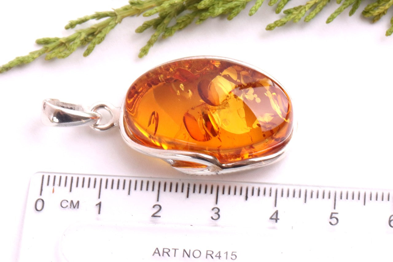 Baltic Amber Pendant on Sterling Silver