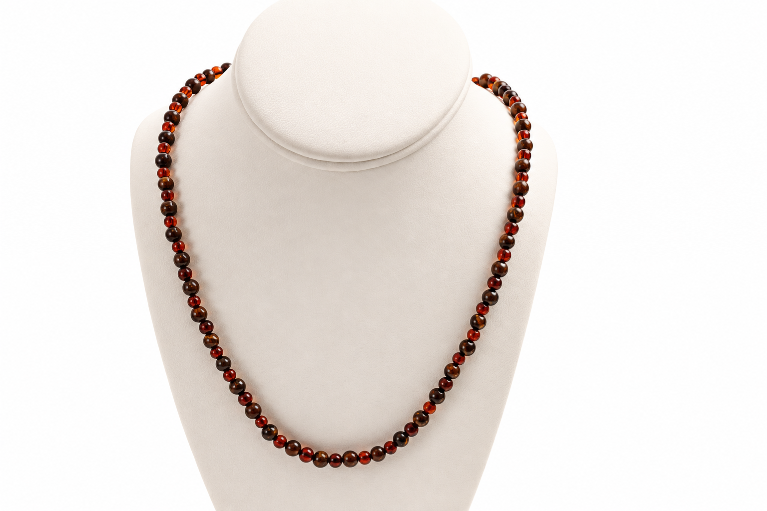 Tiger’s Eye & Baltic Amber Necklace