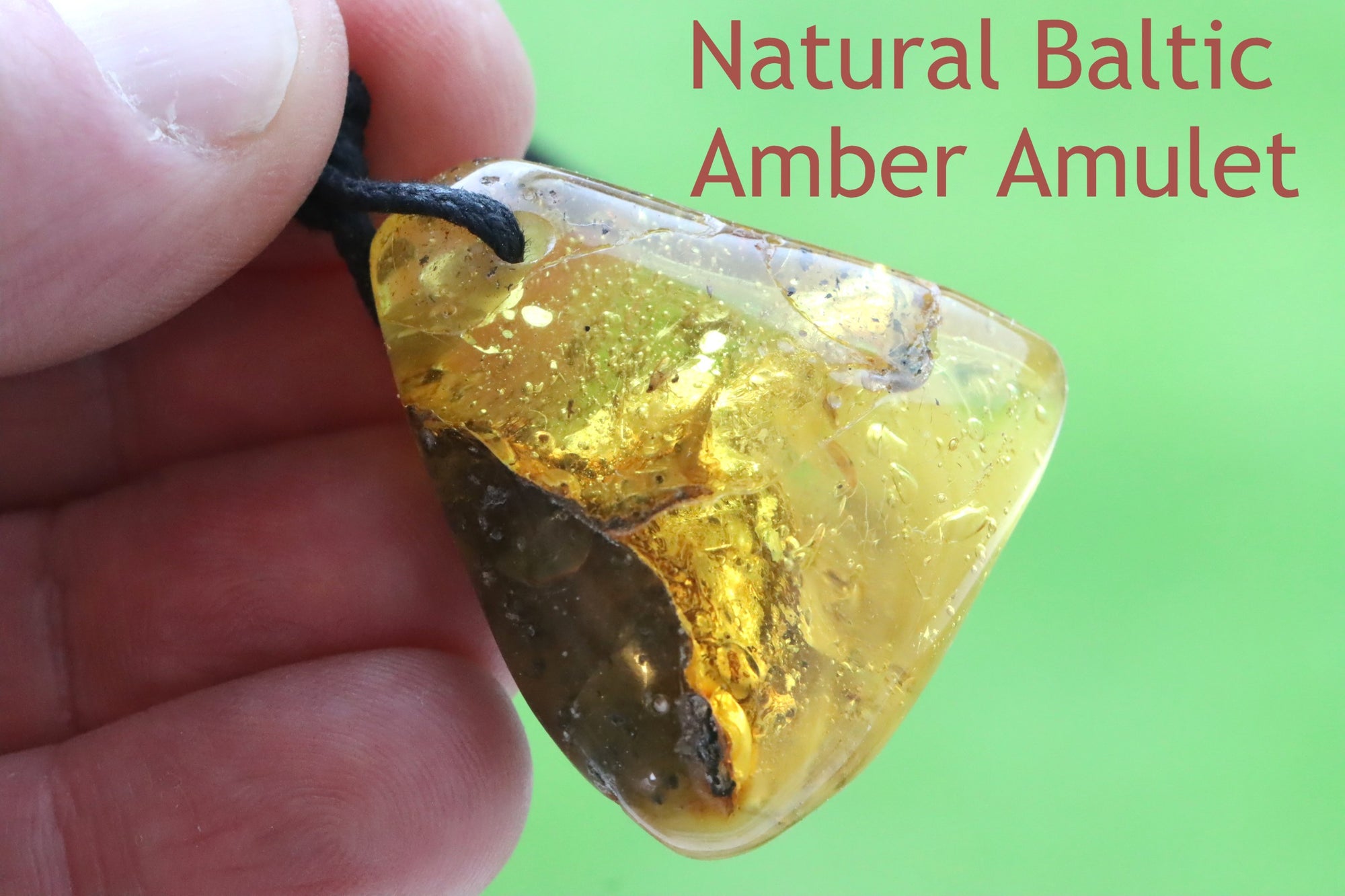 Handmade Baltic Amber Amulet Plus One FREE