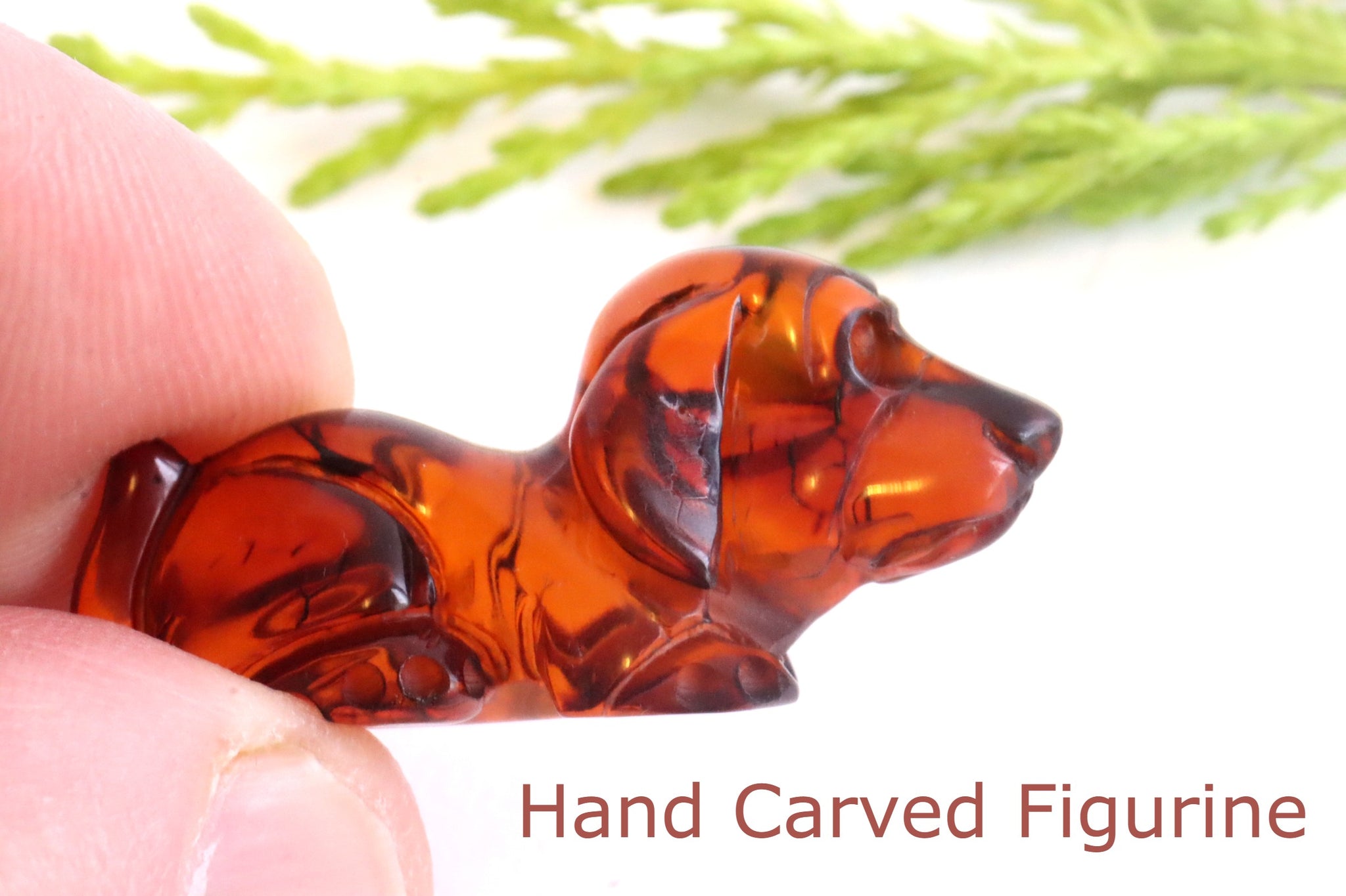 Miniature Amber Figurine.