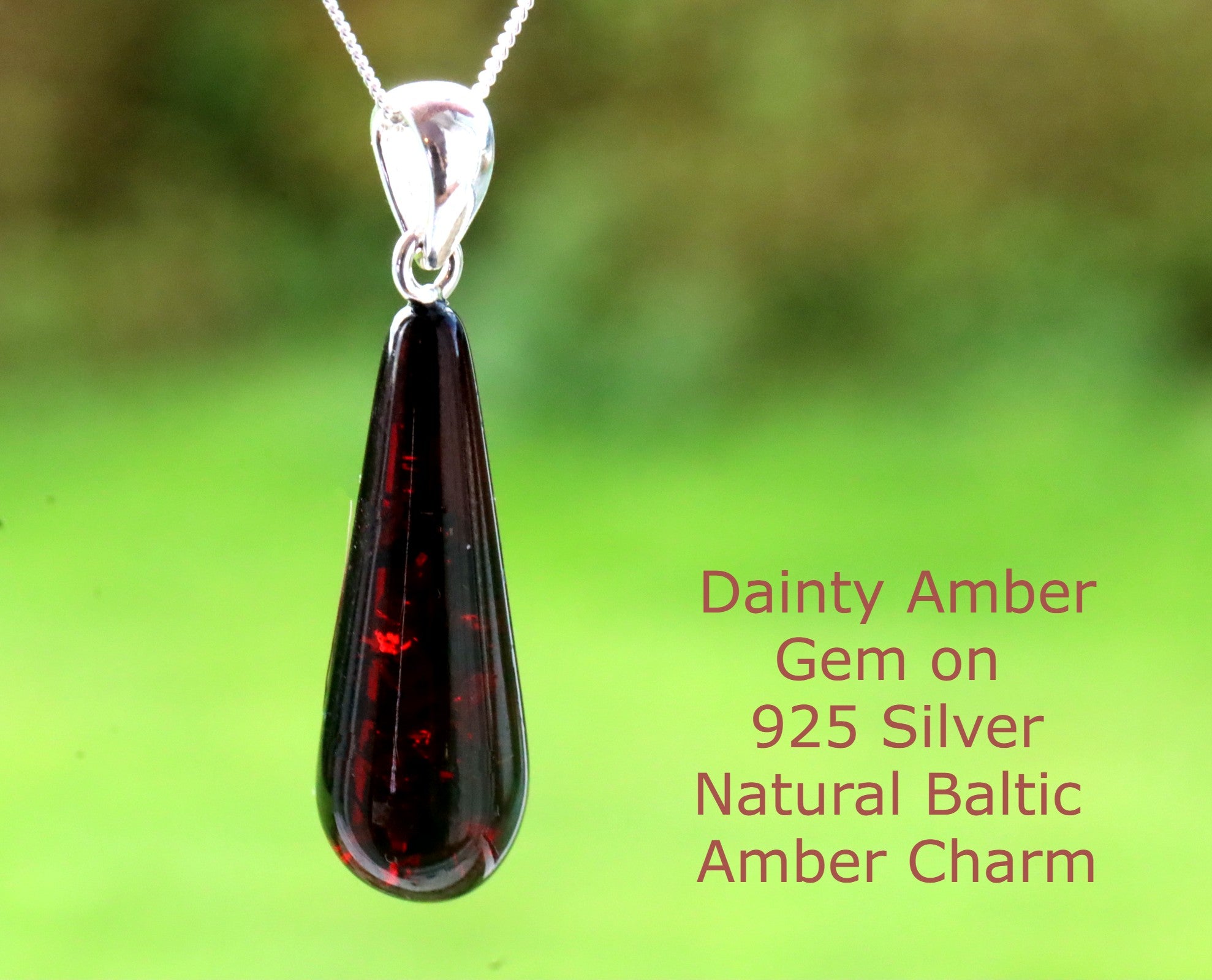 Baltic Amber Cherry Drop Pendant