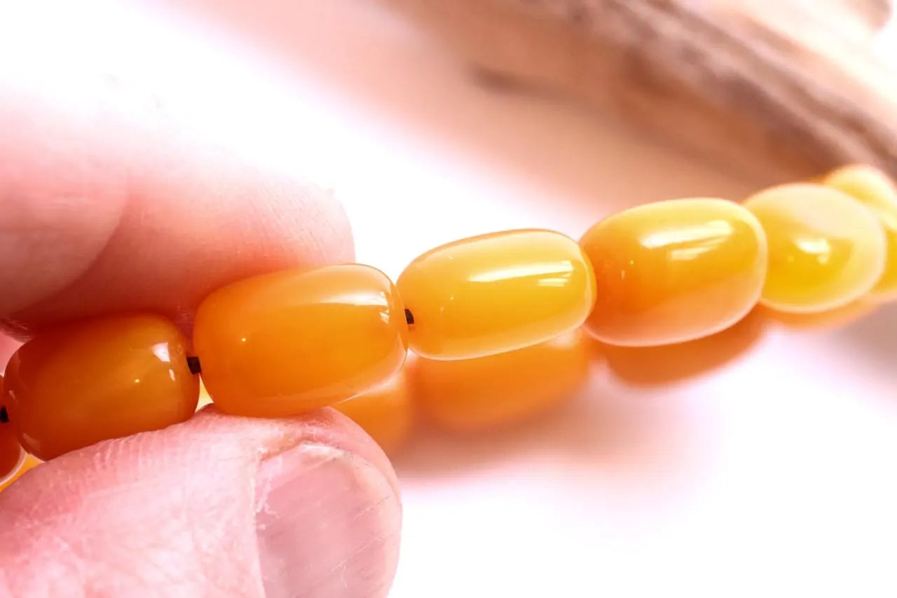 Grade AAA Quality Beeswax Amber Olive Bracelet