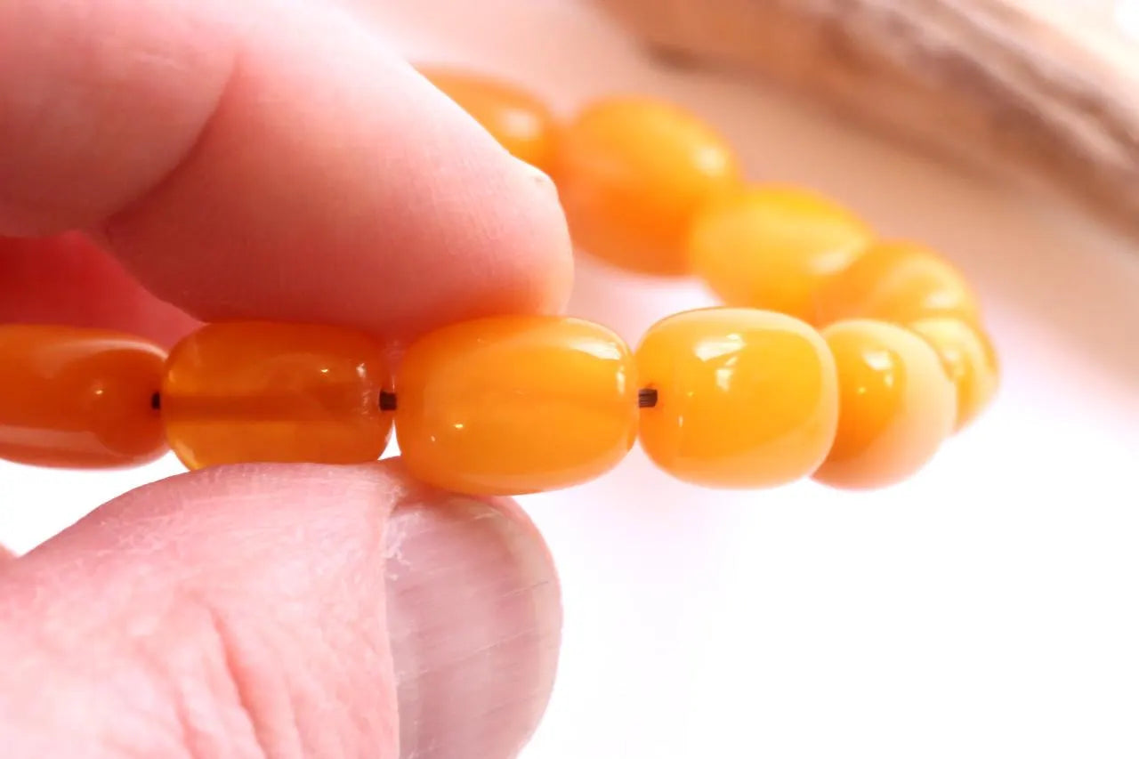 Grade AAA Quality Beeswax Amber Olive Bracelet